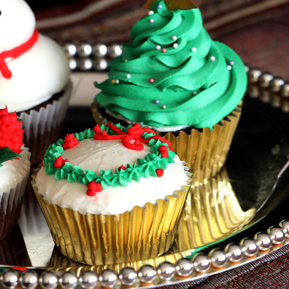 Set 1 / 100 Cốc Lá Nhôm Làm Bánh Cupcake Trang Trí Cho Nhà Bếp