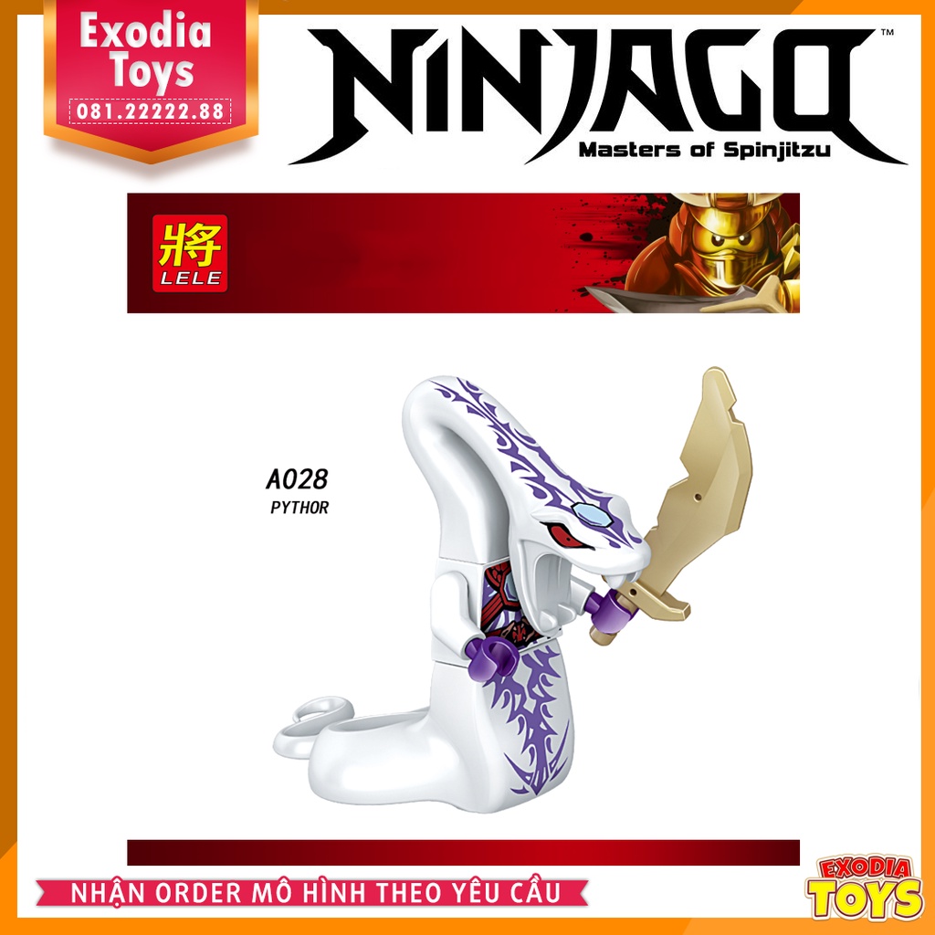 Xếp hình Minifigure Ninjago các quái vật Xà Tinh - Đồ Chơi Lắp Ghép Sáng Tạo - LELE A025-032