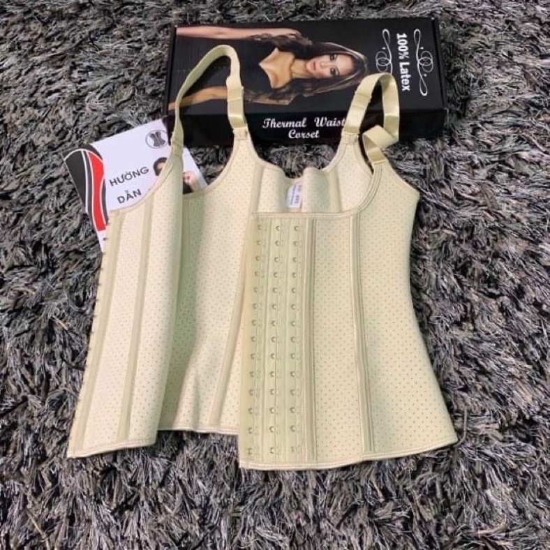 Đai gen gile latex Hi Lạp 25 xương thông hơi cao su non cao cấp [MEOW Corset]