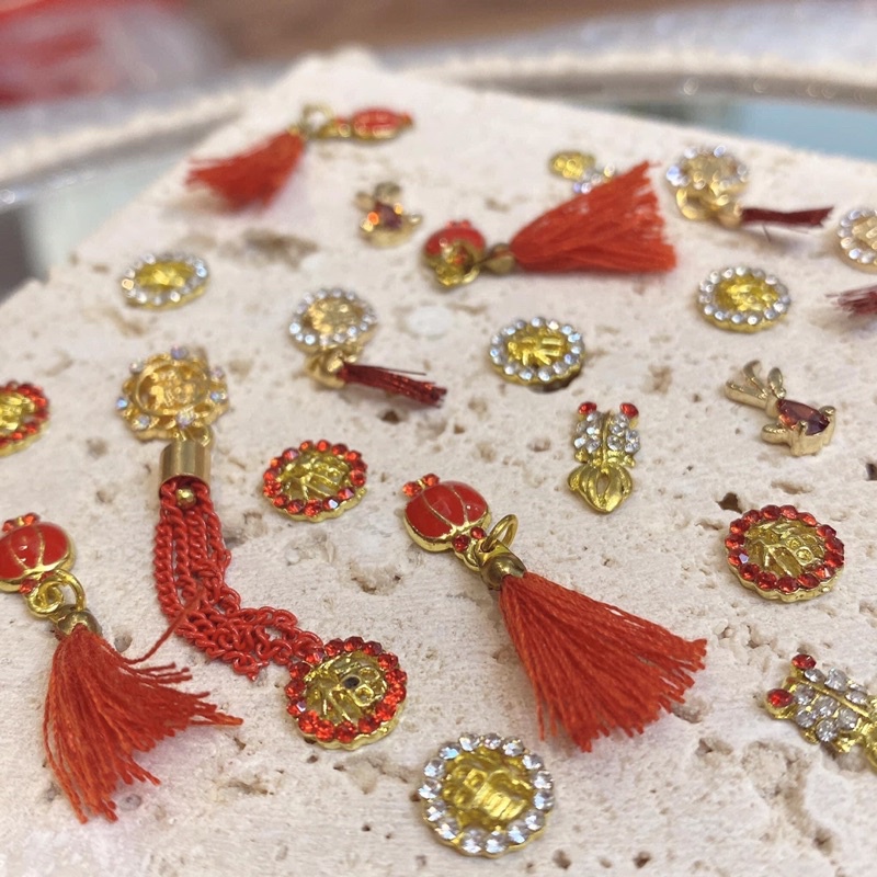 Charm Tết trang trí móng tay