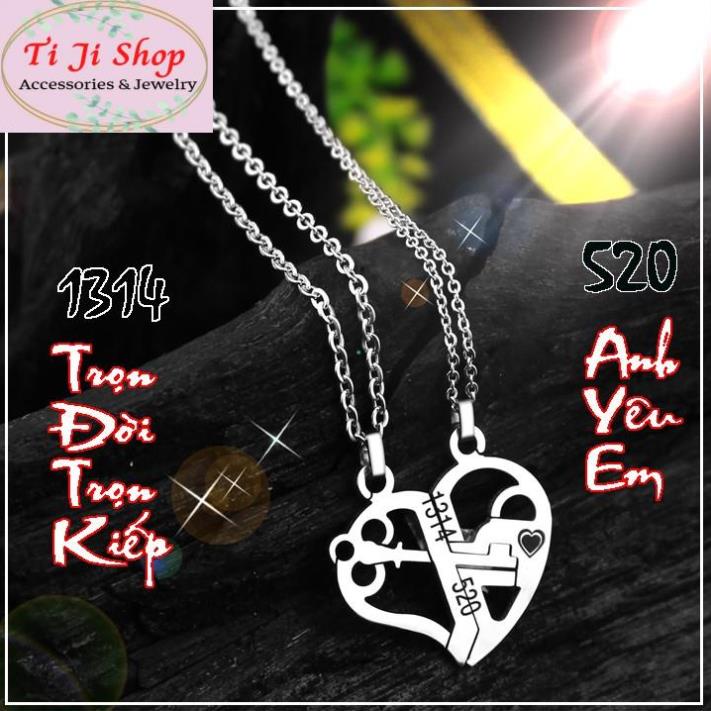 DÂY CHUYỀN CẶP ĐÔI 1314-520 ĐẦY Ý NGHĨA MC257 - siêu đẹp, chuẩn thời trang