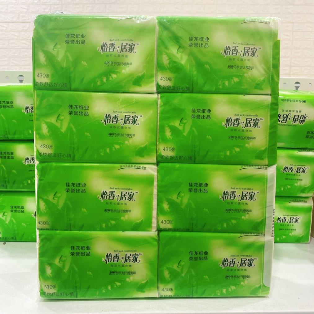 Dây 8 gói giấy ăn rút Trà xanh siêu dai, mềm, đẹp