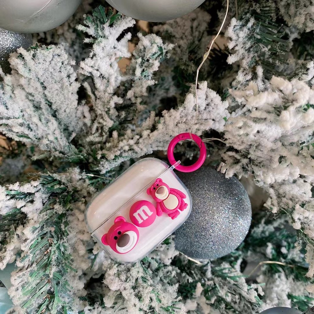 Vỏ Đựng Bảo Vệ Hộp Sạc Tai Nghe Airpods 1 / 2 Hình Chú Gấu Ngộ Nghĩnh Bằng Silicone