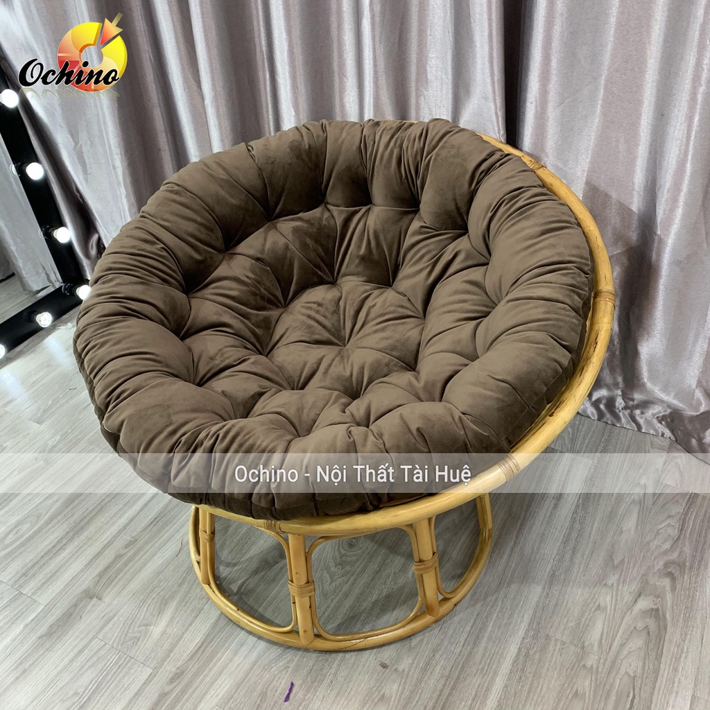 Ghế Thư Giãn Papasan - Ghế Mây Tự Nhiên Trang Trí Nhà Cửa Home Stay Cafe ( Nệm Được Chọn Màu ) ￼