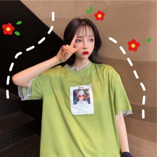 ÁO THUN PHỐI LƯỚI ULZZANG