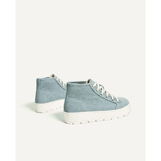 Bốt vải cổ ngắn đế bằng Zara size 35,36