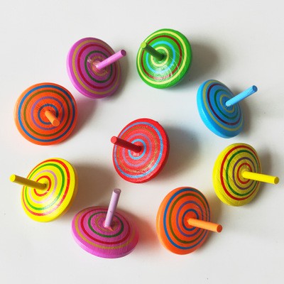 2 đồ chơi con quay mini 4,5cm - nhiều màu sắc