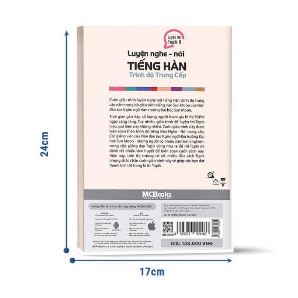 Sách - Luyện Nghe - Nói Tiếng Hàn Trung Cấp _ Đại Học Sunmoon Hàn Quốc Luyện Thi Topik
