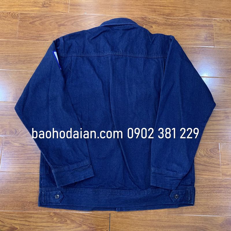 Áo jean điện lực kèm logo tay EVNHCMC (loại thường)