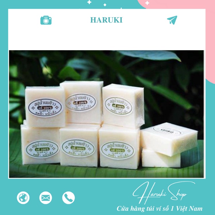 Xà Phòng Cám Gạo Trắng Da Thái Lan Jam Rice Milk Soap 65gr HARUKI PH04