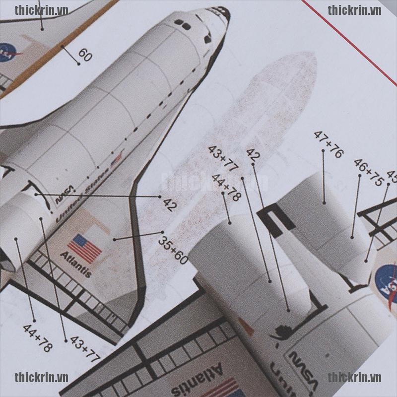 <Hot~new>3D Paper Model Papercraft 1: 150 Shuttle Atlantis Puzzle Handmade Rocket for toy