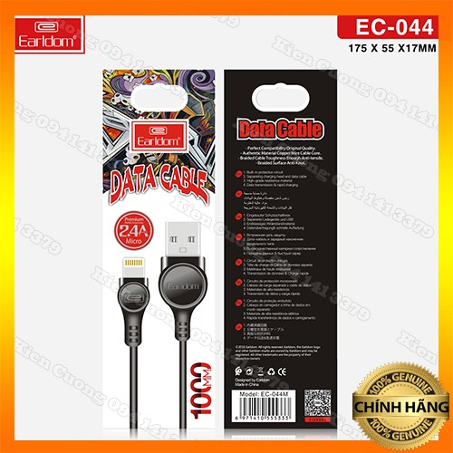 Cáp Sạc Earldom EC 044 - Bảo Hành 12 Tháng
