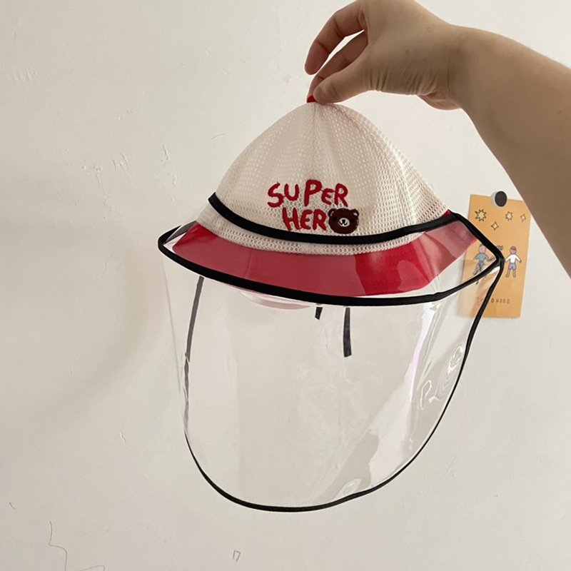 Mũ Tai Bèo Chống Rơi Thoáng Khí In Hình Gấu 7en Cho Bé