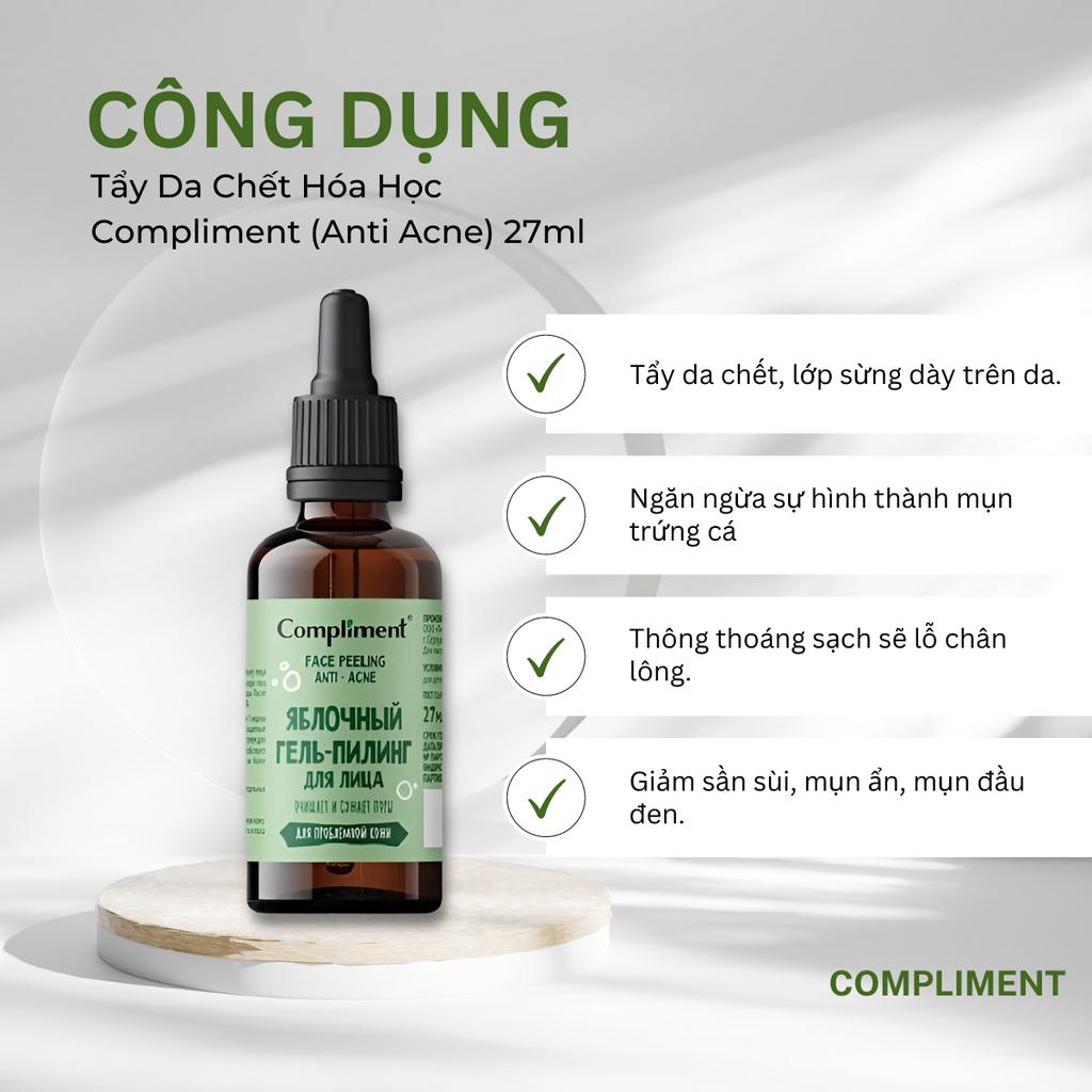 Tẩy Da Chết Hoá Học Peel Da Compliment Anti Acne Làm Sạch Và Sáng Da 27ml