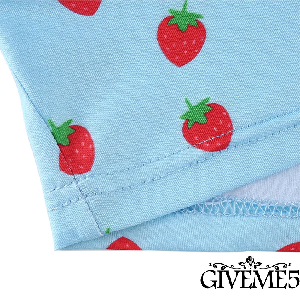 Áo Thun Lỗ Nữ In Hình Quả Dâu