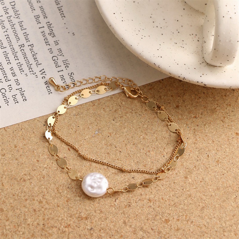 Vòng Tay Ngọc Trai Vàng Thời Trang Hàn Quốc Cho Nữ timetunnel