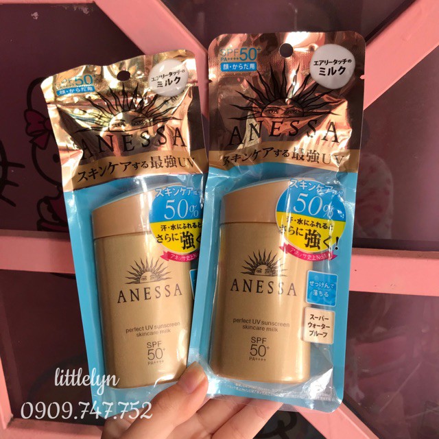 Sữa chống nắng Anessa Perfect UV Sunscreen Skincare Milk SPF 50+/ PA++++ 60ml authen