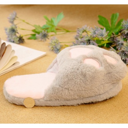 Vg Dép Bông Đi Trong Nhà Chống Trượt Hình Chân Mèo Dễ Thương