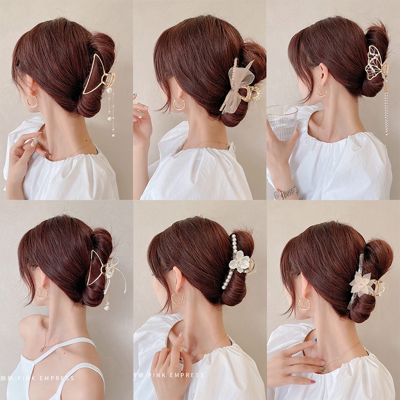 Kẹp Tóc Tua Rua Cỡ Lớn Chống Trượt Thời Trang Sang Trọng