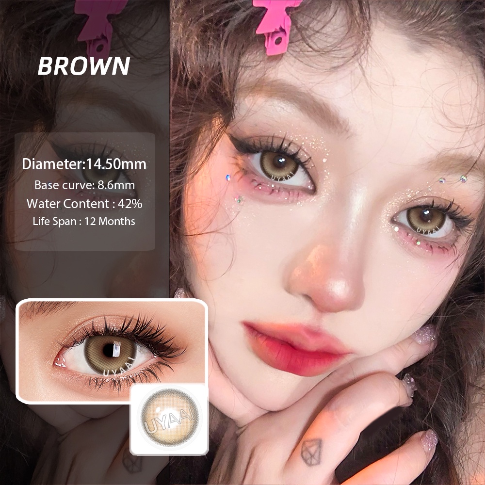 UYAAI  Set 2 kính áp tròng nhiều màu sắc dùng để hóa trang nhân vật anime thời trang
