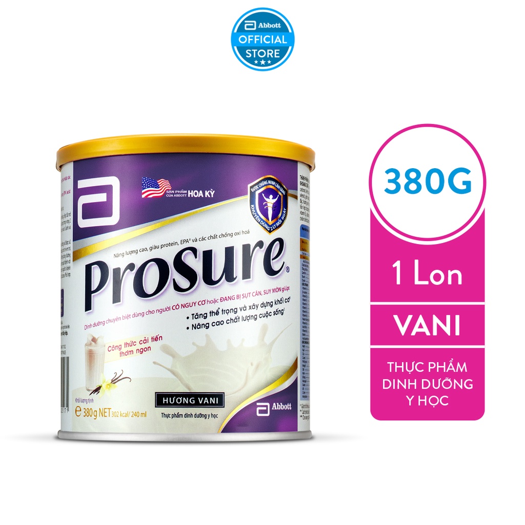 Sữa bột dành cho người bị ung thư Prosure Abbott 380g