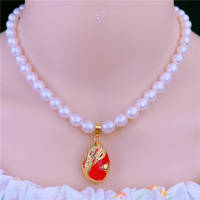 Bộ Trang Sức Vòng cổ Và Bông Tai Ngọc Trai Thời Trang Cho Phụ Nữ Trung Niên Và Người Lớn Tuổi
