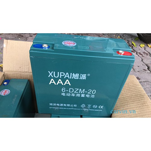 Bộ 5 bình ắc quy xe máy điện Xupai 20AH, 21.6AH và Xupai 24AH | Ắc quy xe điện 60V