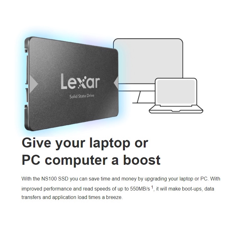 SSD Lexar NS100 128G 6Gb/s 2.5 inch (Đọc 520MB/s - Ghi 450MB/s) | WebRaoVat - webraovat.net.vn
