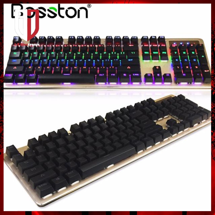 Bàn Phím Cơ Máy Vi Tính Laptop Gaming Chính Hãng BOSSTON MK916 Có Dây Chuyên Game Đèn Led