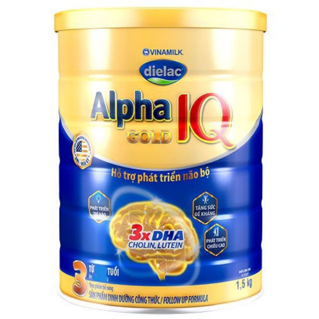 Sữa Dielac Alpha gold IQ 3 1.5kg (date 3.2022)