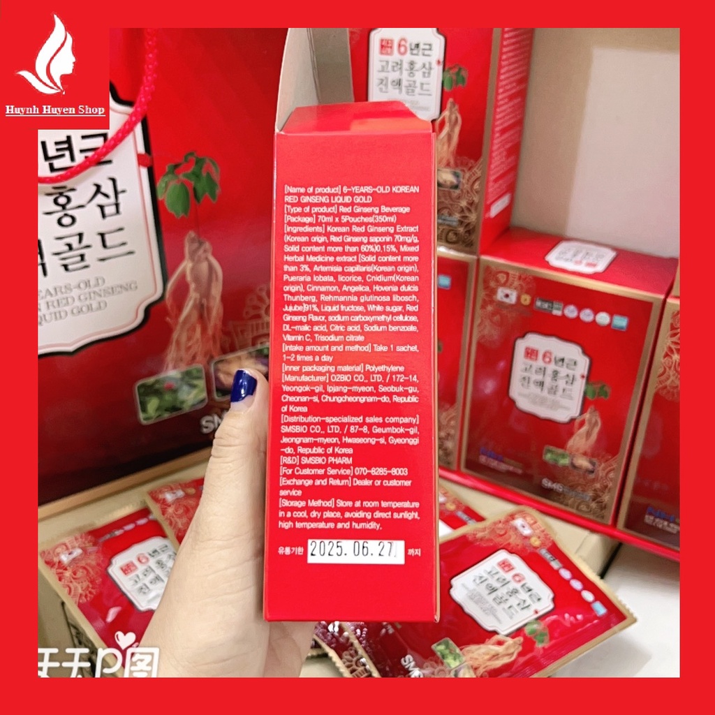 Nước uống nhân sâm NongHuyp Hàn Quốc hộp lớn 30 gói*70ml