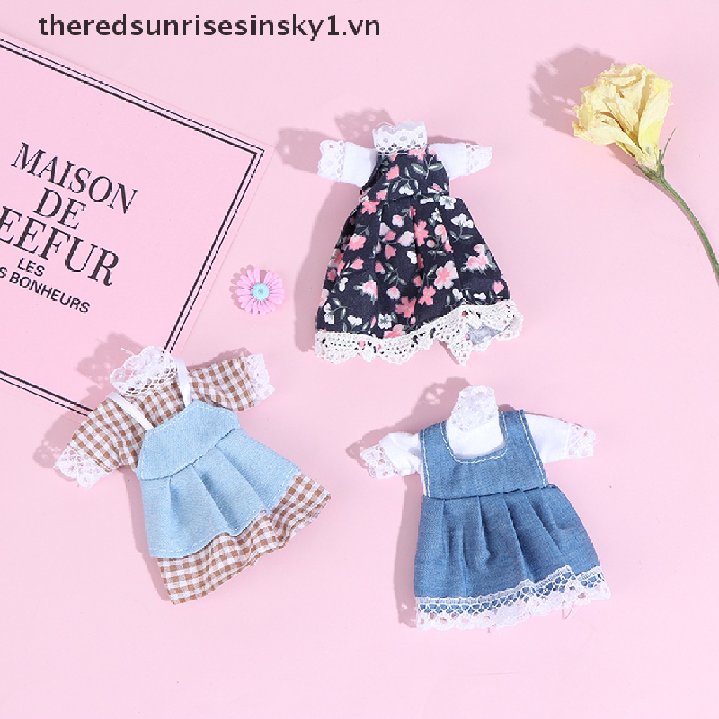 Bộ quần áo búp bê mini tỉ lệ 1:8 đáng yêu dành cho bé gái