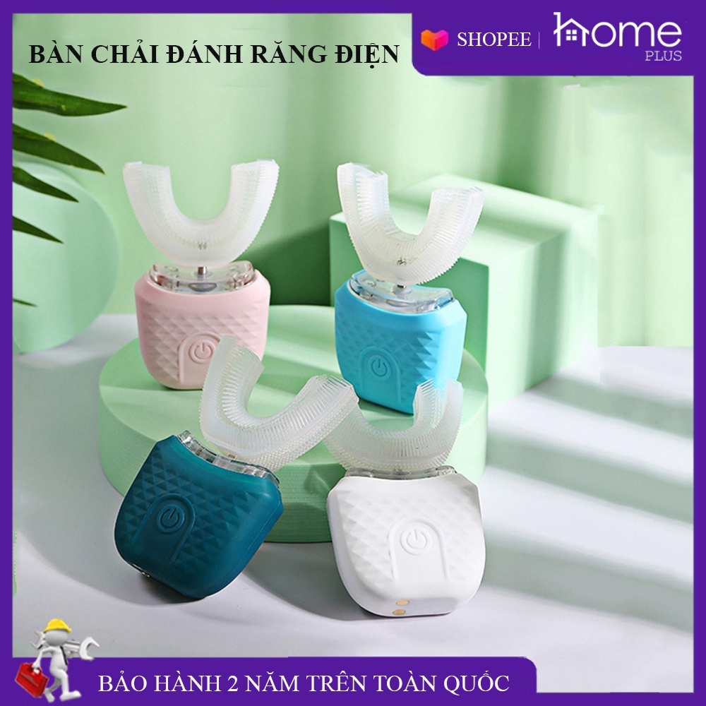 Bàn chải đánh răng điện tự động hình chữ u, làm trắng sáng và sạch 360 độ, loại bỏ mảng bám lâu ngày. Bảo hành 24 tháng.