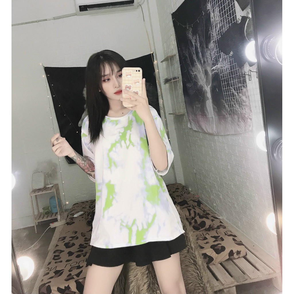 áo xinh 3/4 kiểu màu loang hot hit ảnh thật siêu hot đủ màu