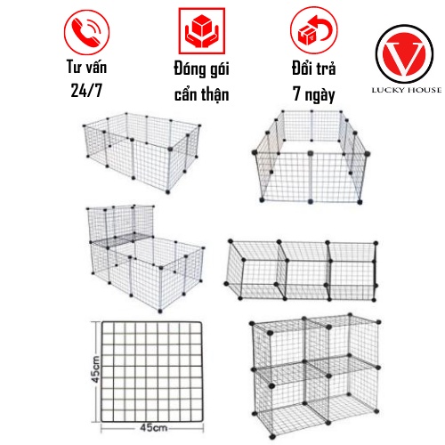 Tấm ghép chuồng quây cho thú cưng chó mèo