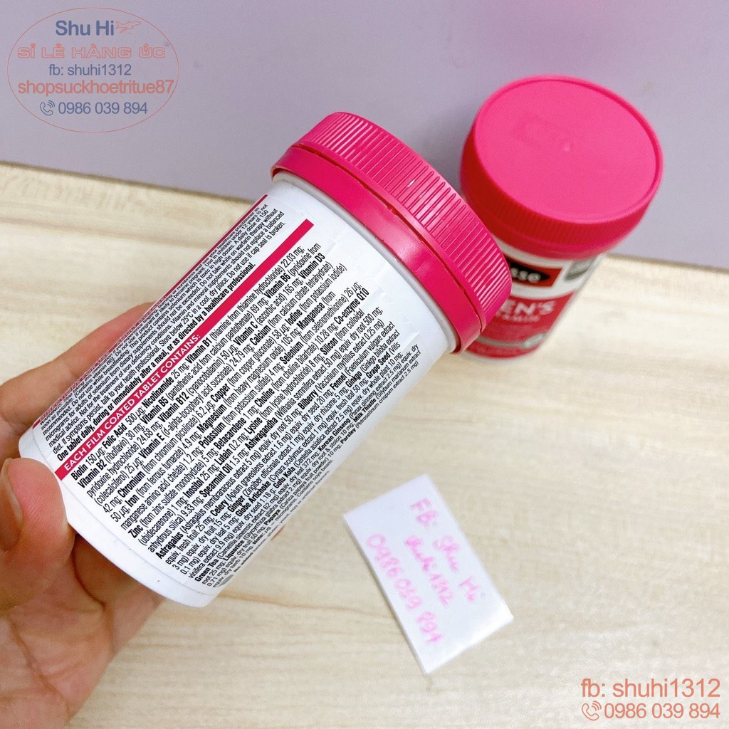 Vitamin tổng hợp cho phụ nữ từ 18 đến 50 tuổi multivitamin for women, swisse women’s ultivite multivitamin 60 viên úc