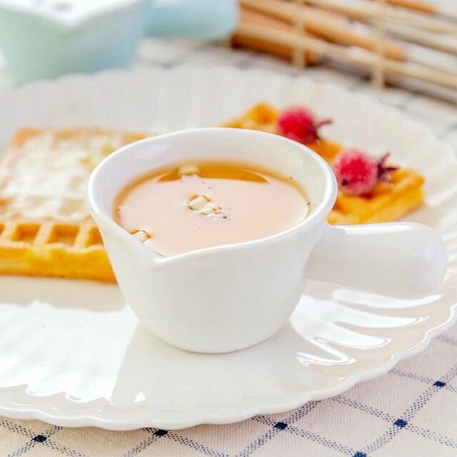 Bát Ăn Dặm Cho Bé Kiểu Nhật Hình Gáo Béo Có Tay Cầm Gốm Sứ Ấm Baby Màu Sắc Dễ Thương Chịu Nhiệt Độ Cao Ấm Gift Decor