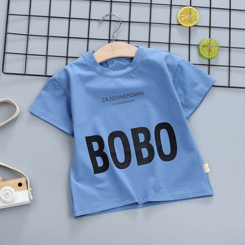 Áo phông cộc tay bé trai Kbibi Kids mã K10 Áo thun cotton ngắn tay bé gái phong cách Hàn Quốc dáng croptop xinh mùa hè