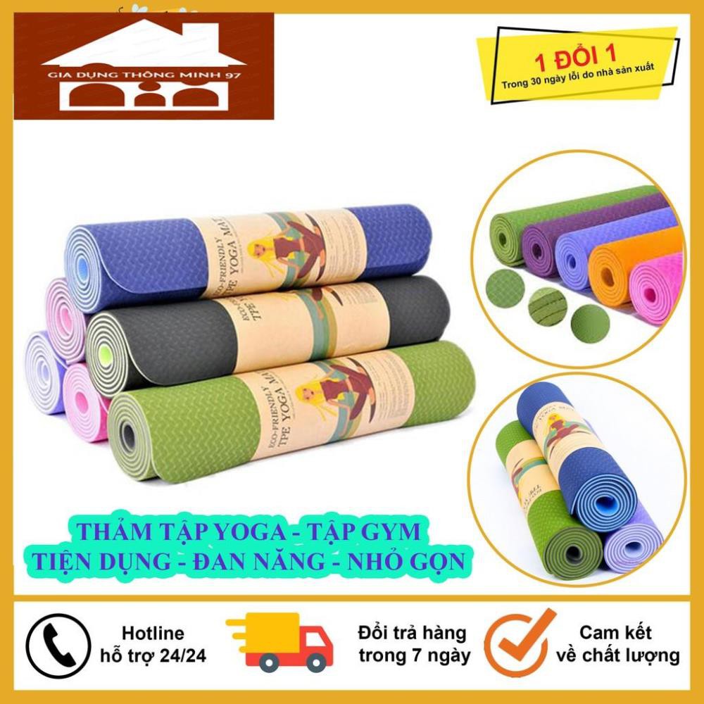 [Freeship hàng cao cấp 35] Thảm Tập Yoga, Tập Gym, Tập Thể Dục Tại Nhà TPE Đài Loan Cao Cấp, Chống Trơn Trượt, Êm Ái