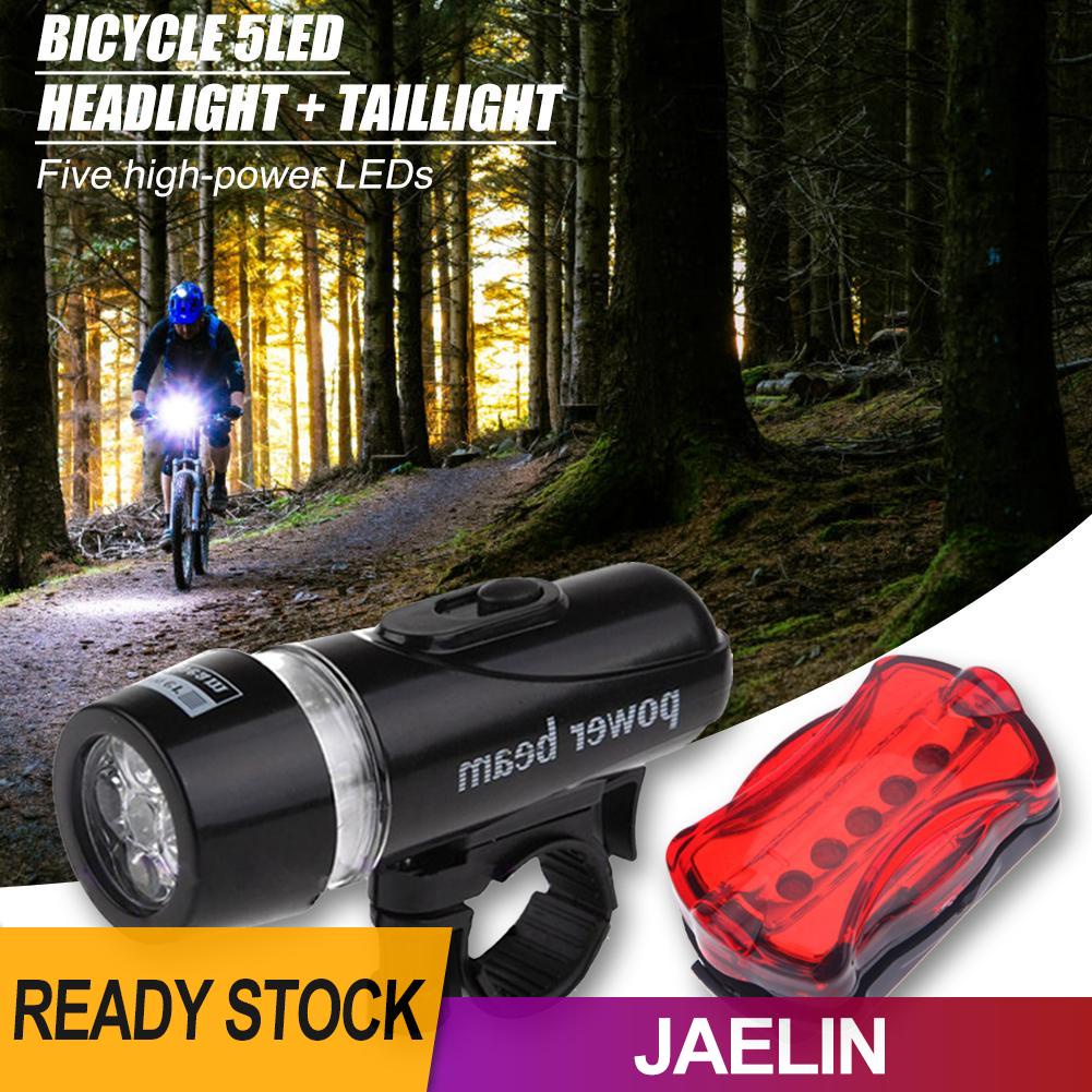 Đèn pha 5 bóng LED + đèn hậu chuyên dụng cho xe đạp leo núi