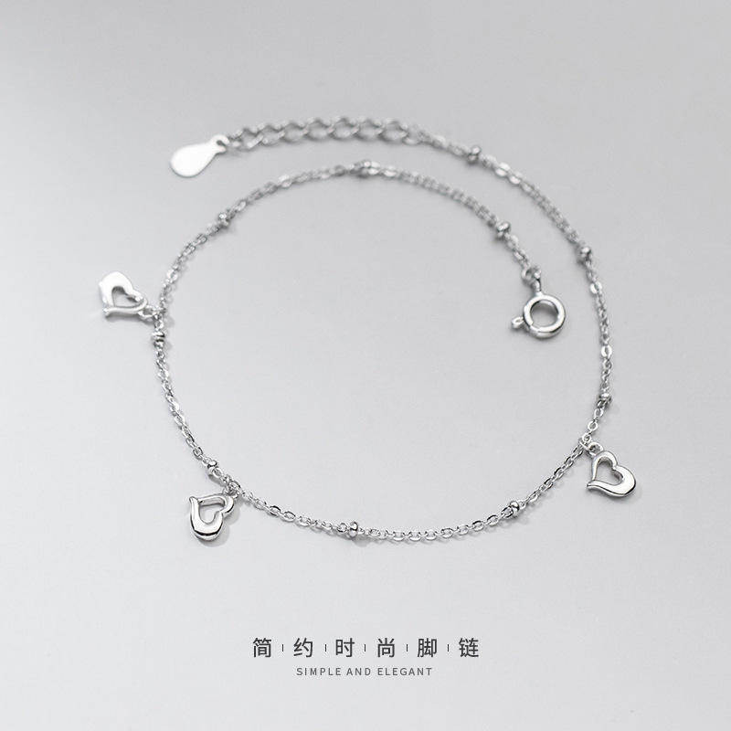 Lắc Chân Mạ Bạc 925 Hình Trái Tim Xinh Xắn Cho Nữ | BigBuy360 - bigbuy360.vn