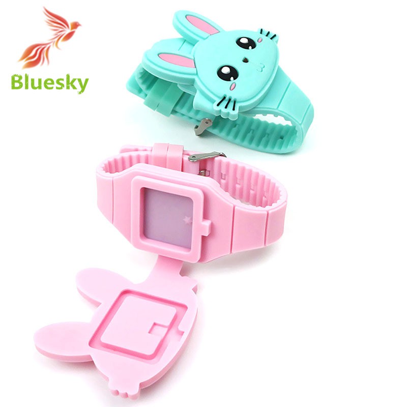 Đồng Hồ Đeo Tay Điện Tử Dây Silicon Mặt Hình Thỏ Dễ Thương Dành Cho Bé | BigBuy360 - bigbuy360.vn