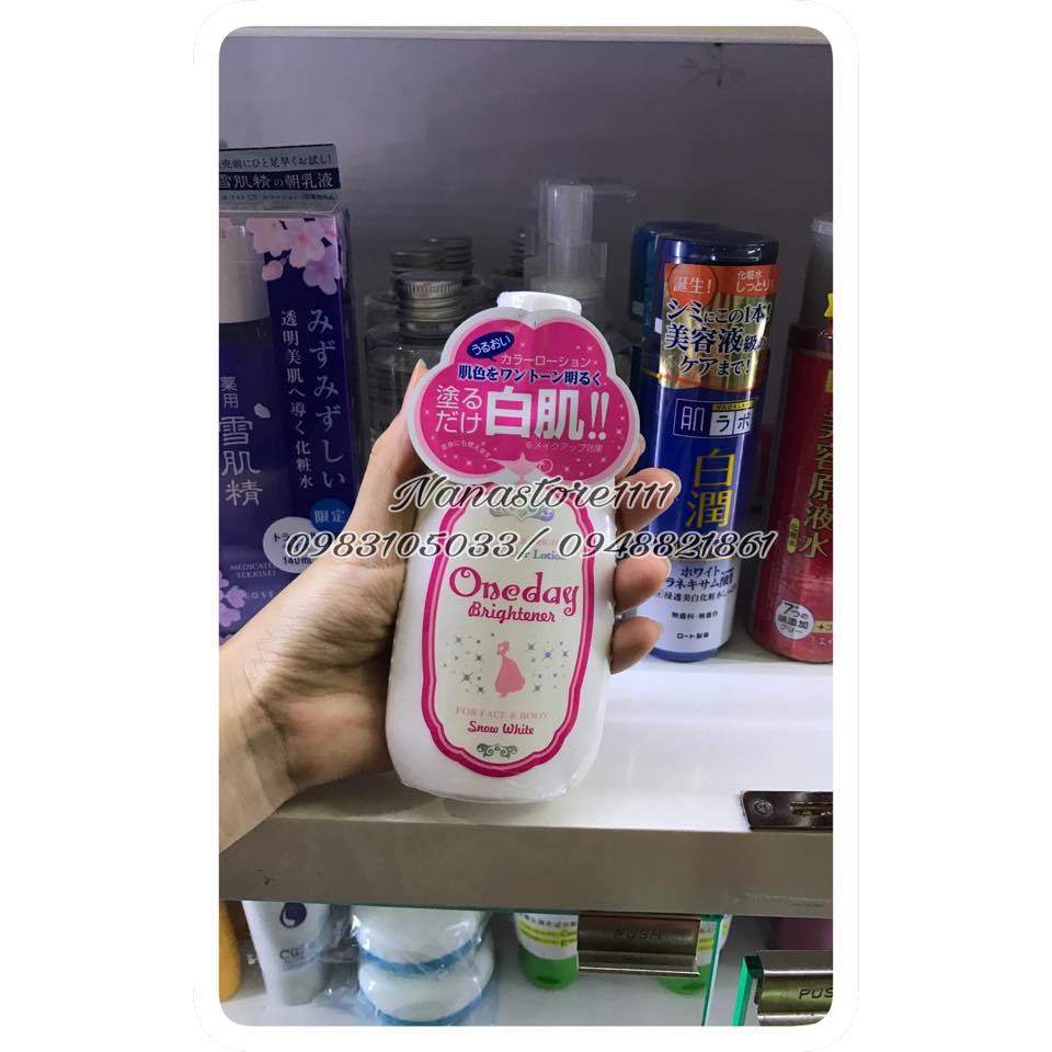 Lotion trắng da bạch tuyết - One Day Brightener Smooth &amp;Bright Light Color Lotion JAPAN