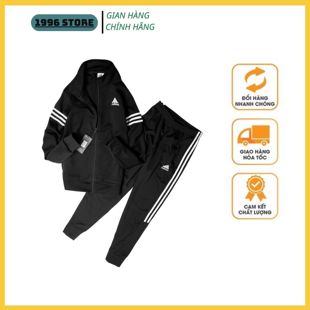 Bộ thu đông nam nữ viền tay co dãn 4 chiều.Bộ thể thao Adidas nam nữ Logo thêu,hàng xuất dư