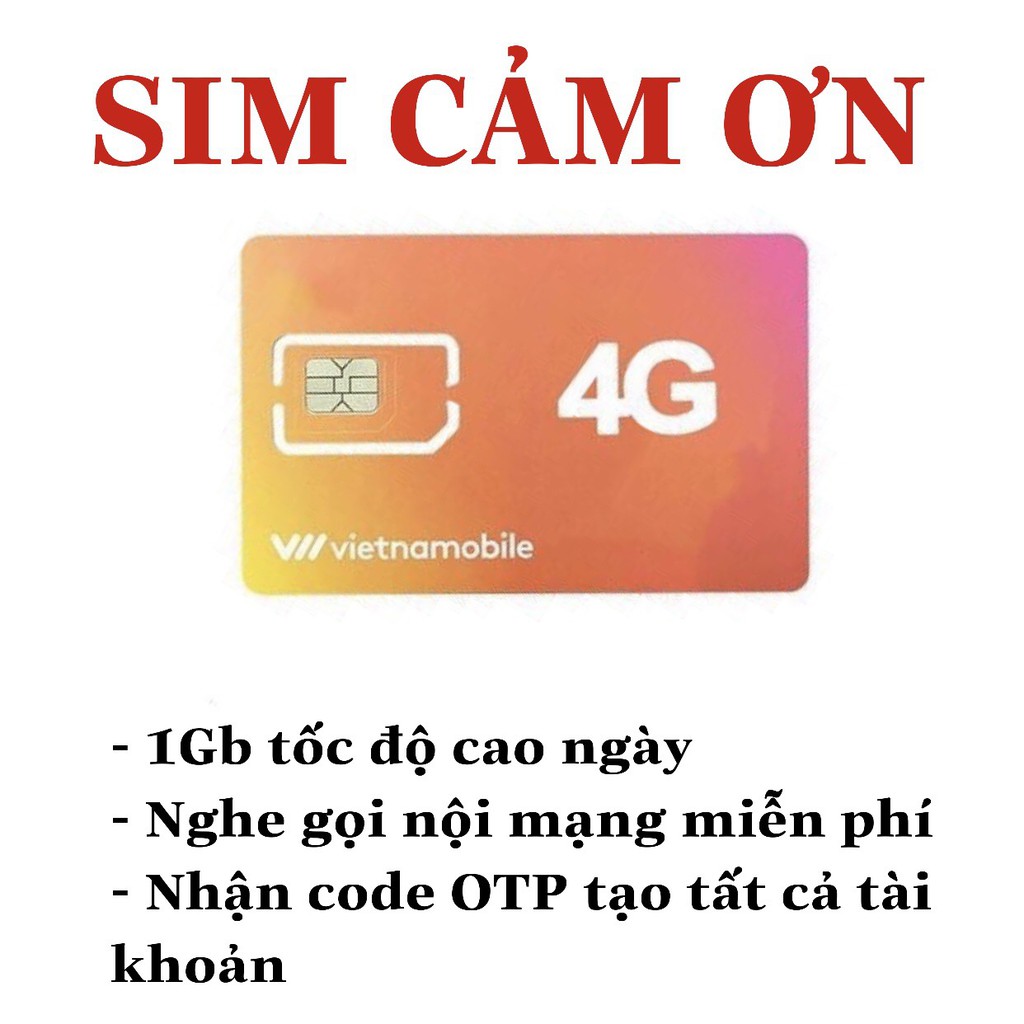 Sim 4G Gói Cước Cảm Ơn Vietnamobile