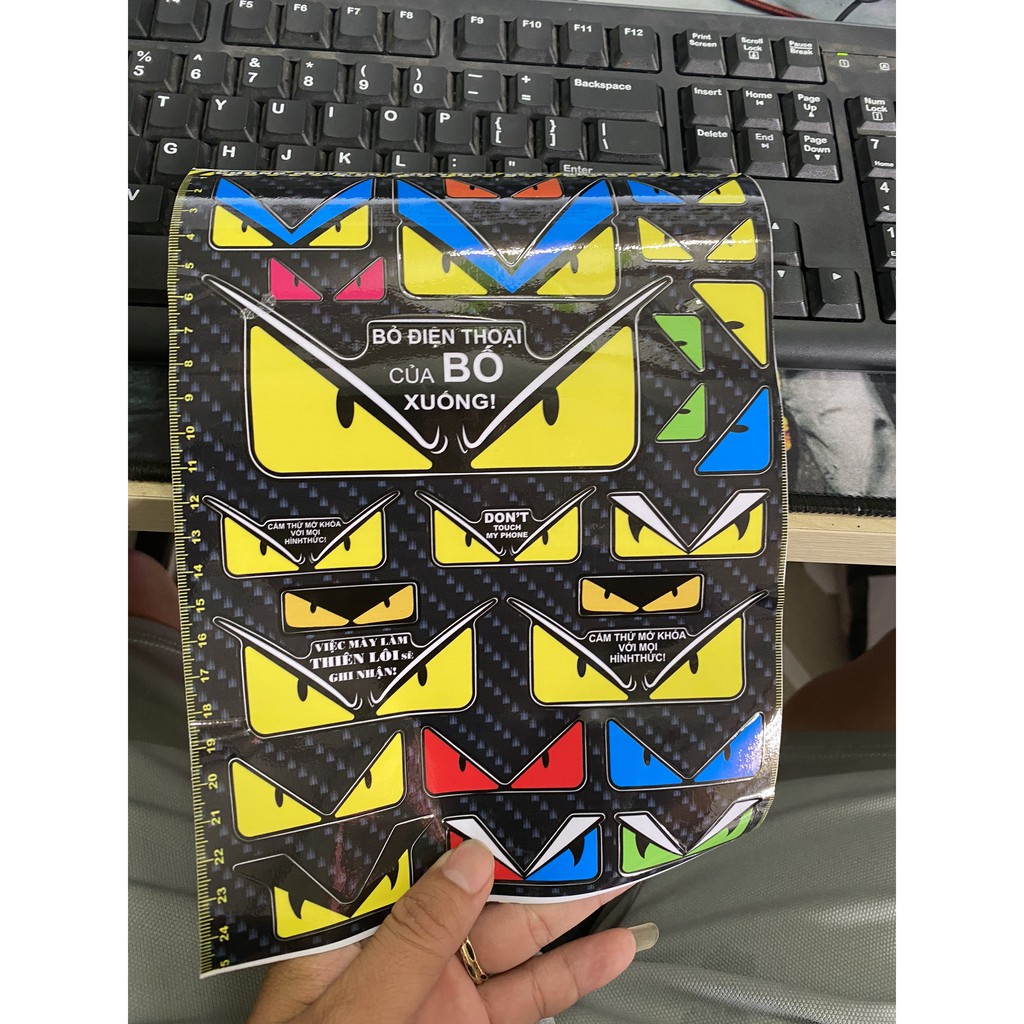 combo logo mắt fendi nhiều màu