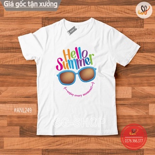 Áo thun hello summer - thun cotton anl249 áo thun giá sỉ