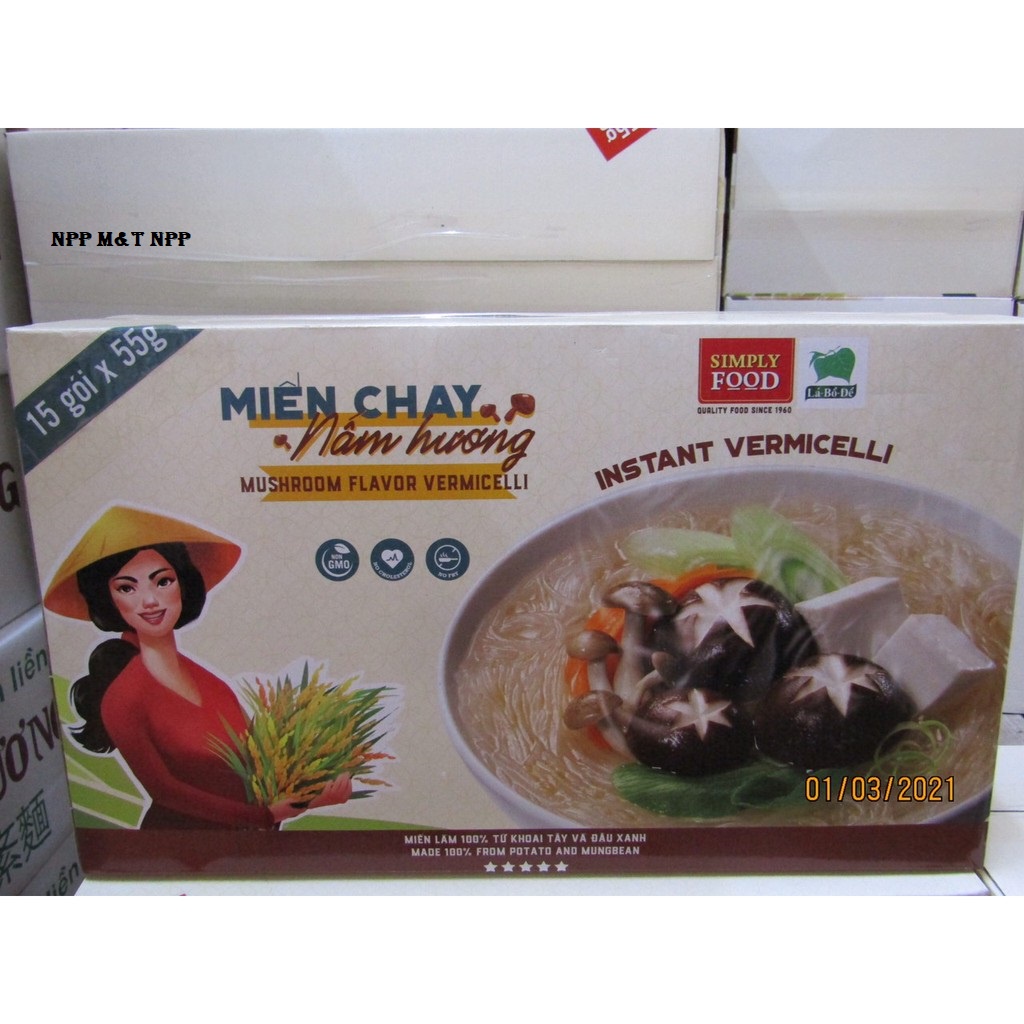 Miến chay Nấm Hương gói  - Mushroom Vermicelli Glass Instant Noodle