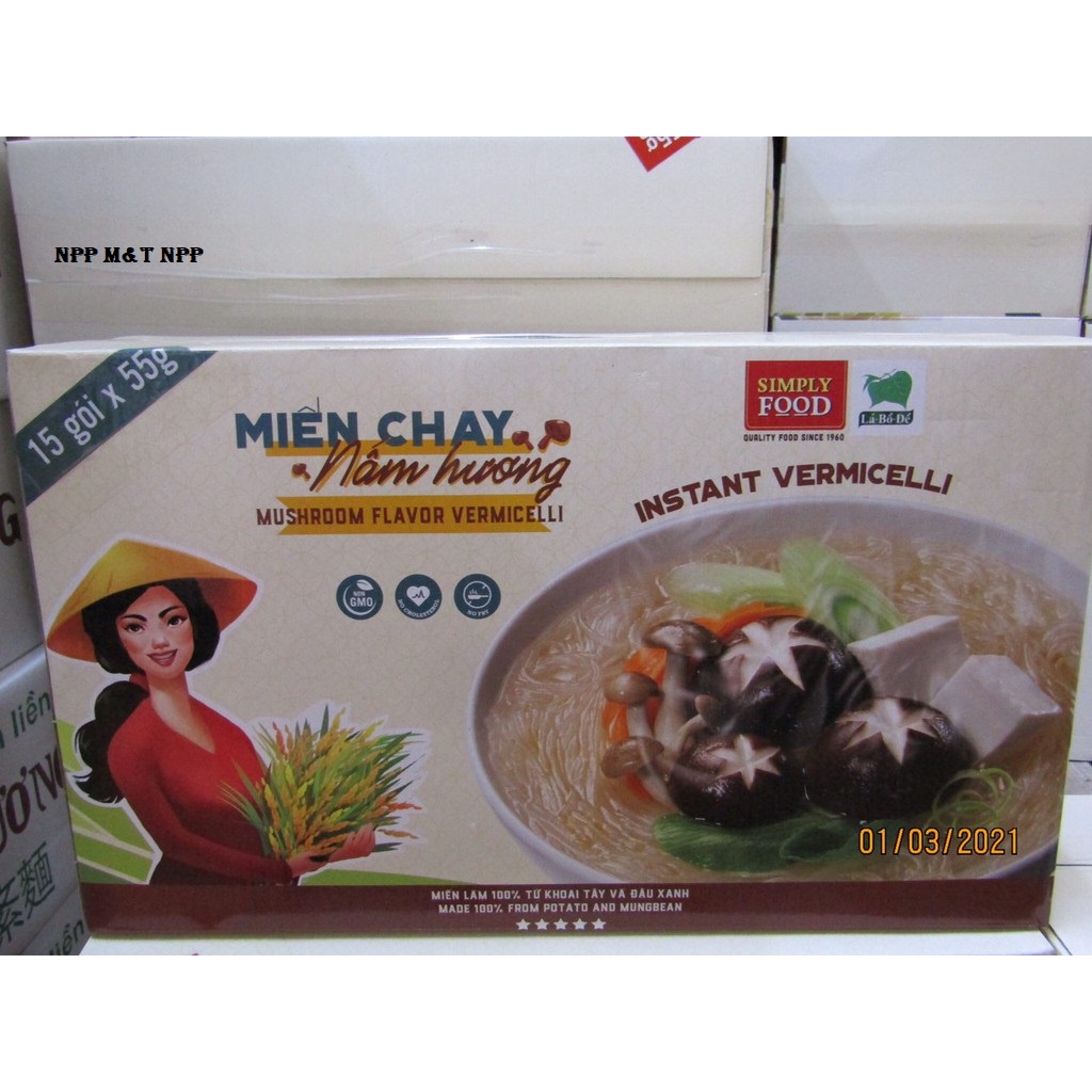 Miến chay Nấm Hương gói (15 gói) - Vermicelli