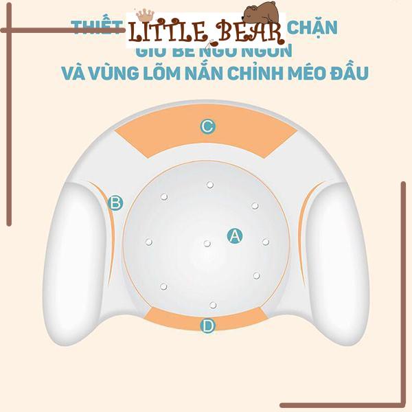 Gối Cao Su Non Chống Bẹp Đầu, Méo Đầu, Nghẹo Cổ Cho Trẻ Sơ Sinh - Little Bear